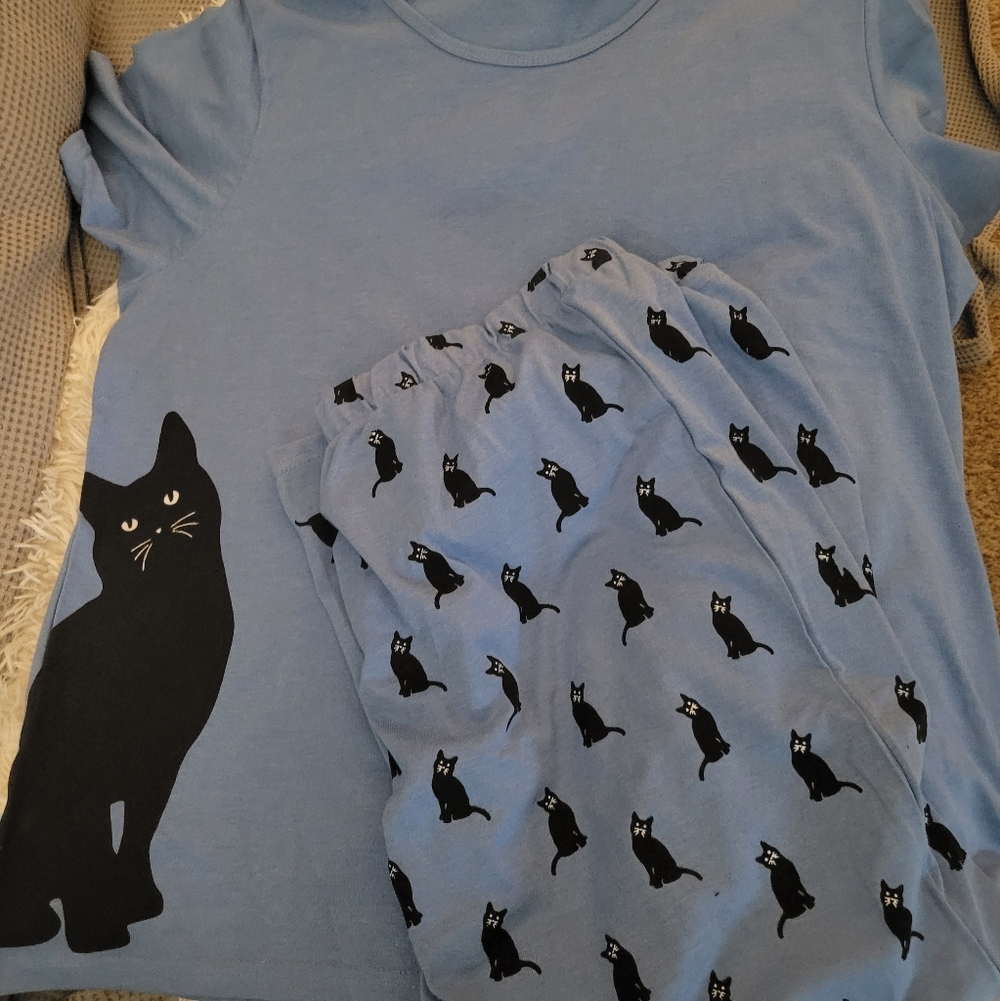 Collections, Etc. - Womens 2 piece cat pajama set